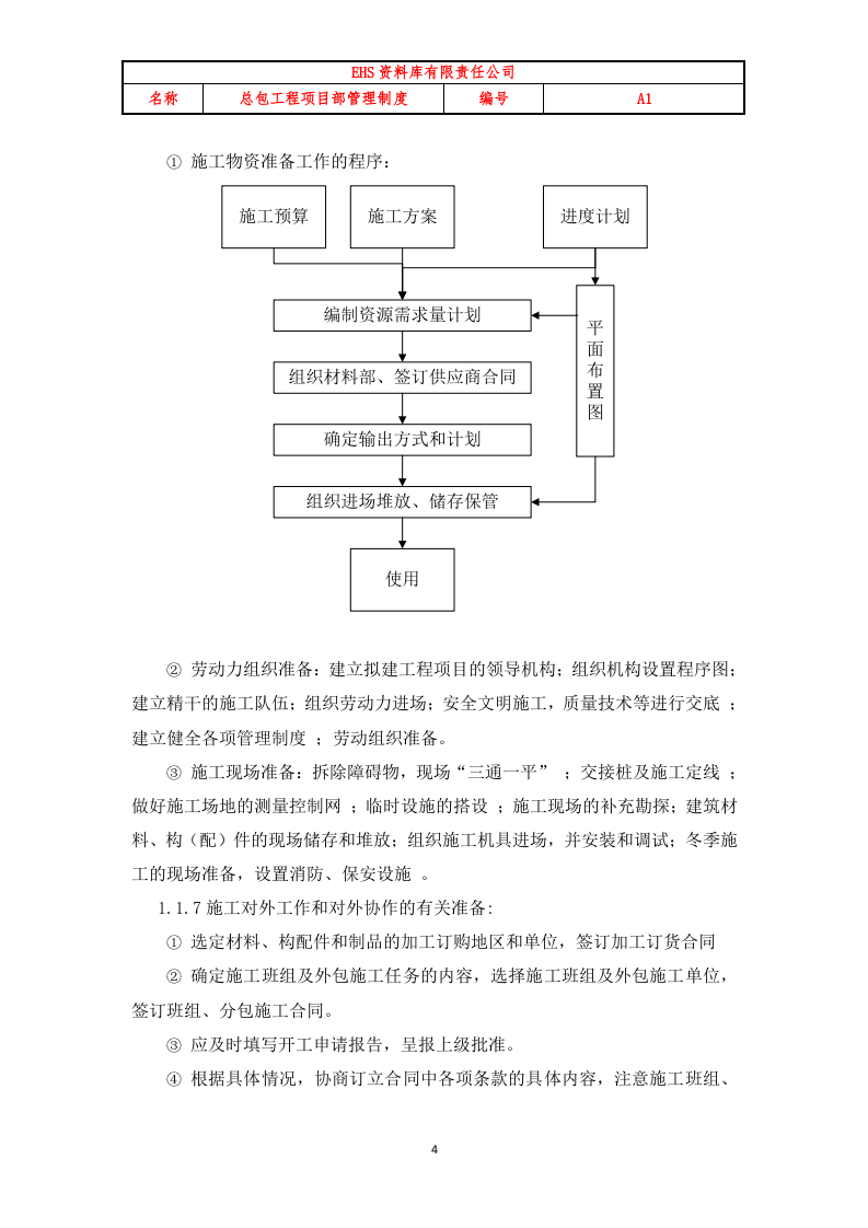总包工程项目部管理制度（含流程图）.doc 第4页