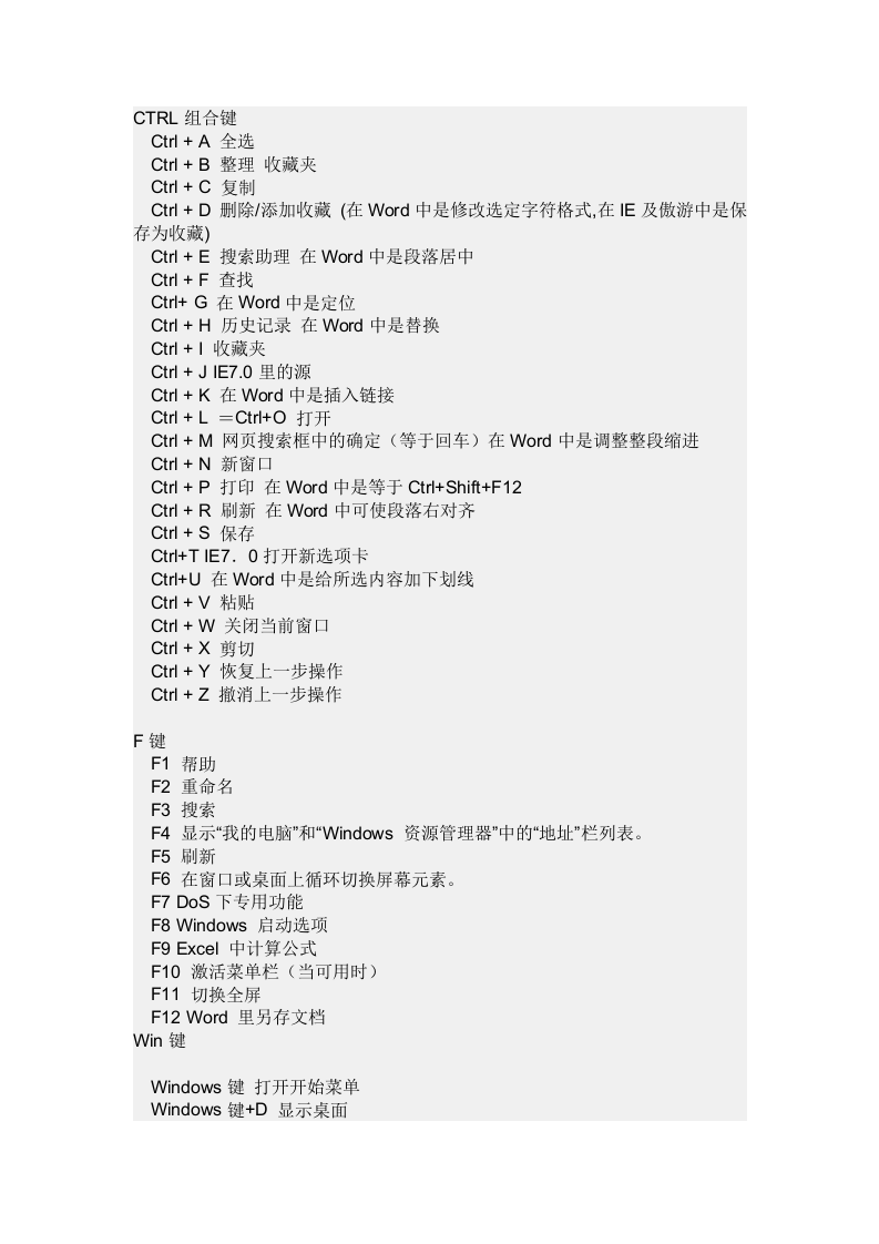 56_电脑键盘快捷键大全.doc 第1页