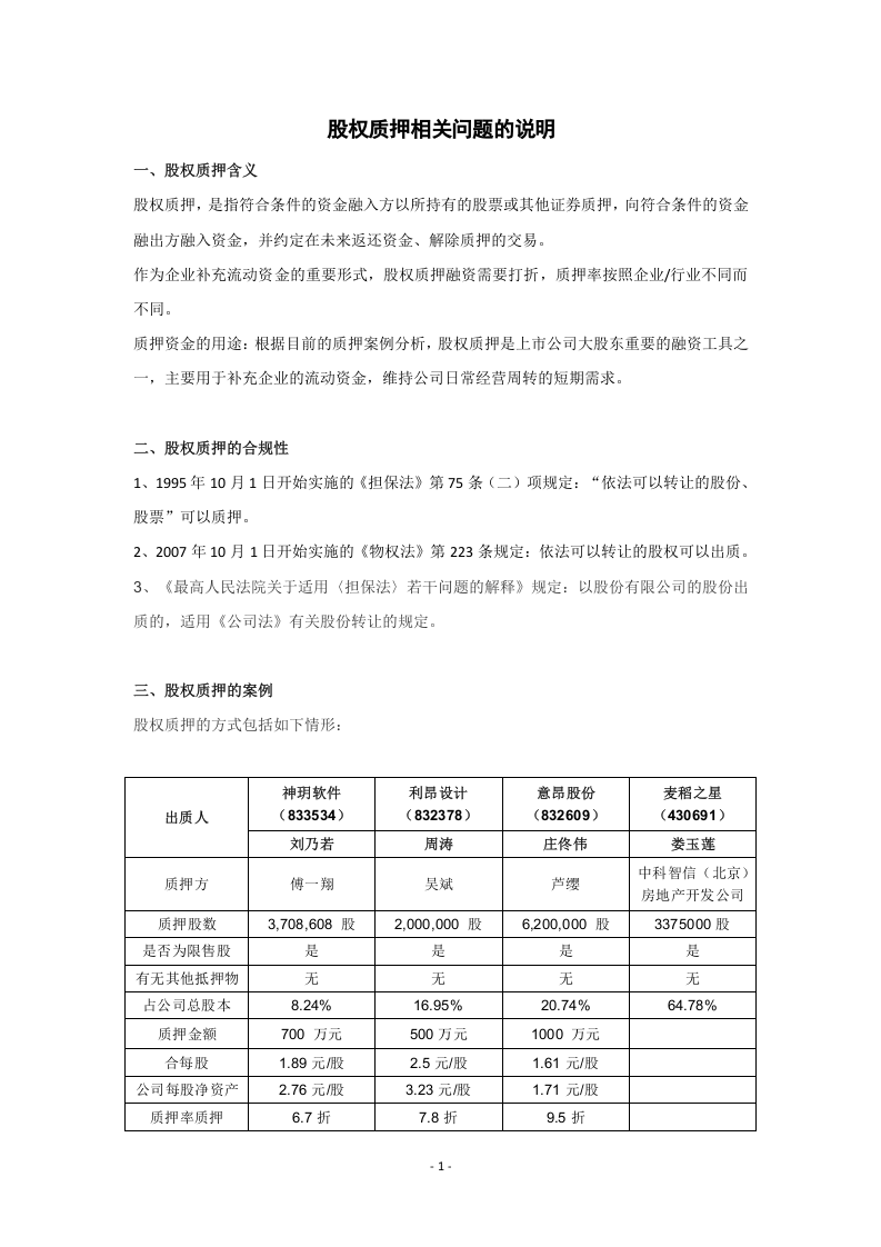 股权质押相关说明.doc 第1页