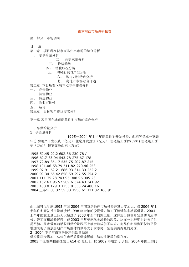 XX河西市场调研报告.doc 第1页