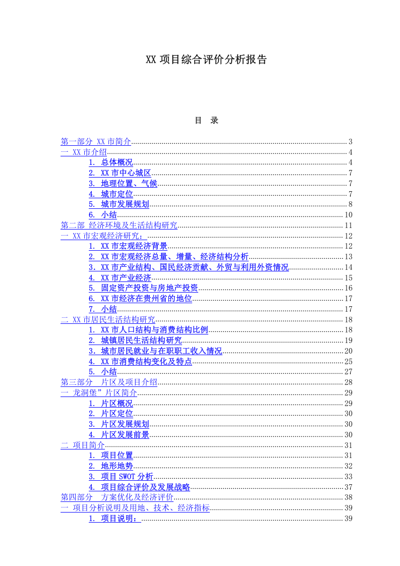 某项目综合评价分析报告.doc 第1页