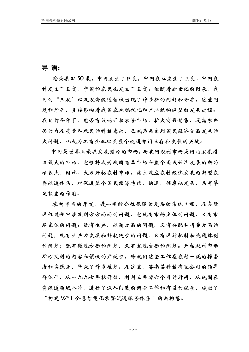 济南某科技有限公司商业计划书.doc 第3页