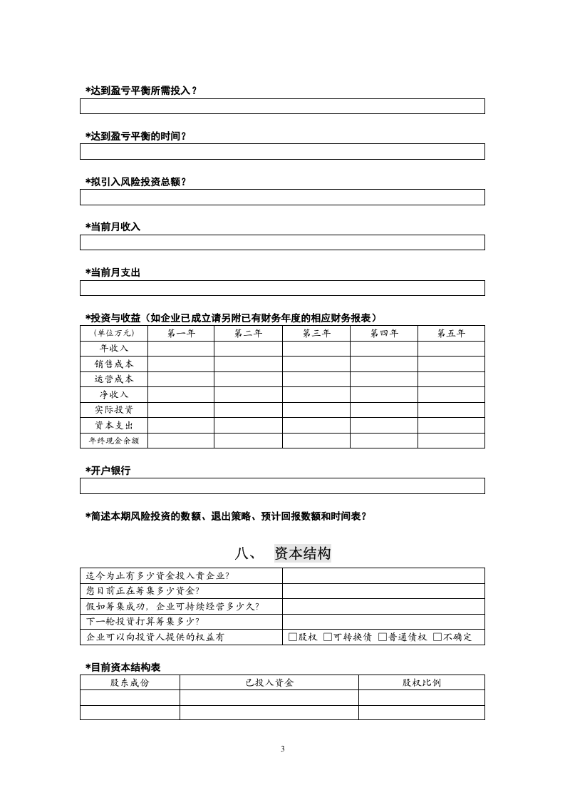 创投企业商业计划书模板.doc 第3页