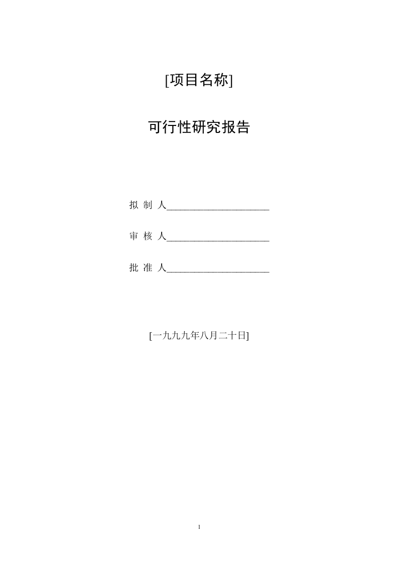 项目可行性研究报告的编写.doc 第1页