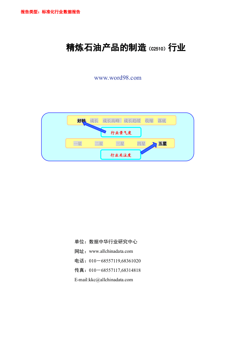 精炼石油产品行业报告2004.doc 第1页