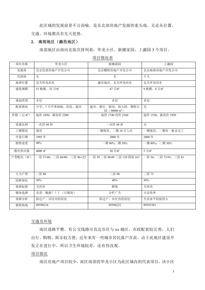 xx区东北部地区市场调查报告.doc 第3页