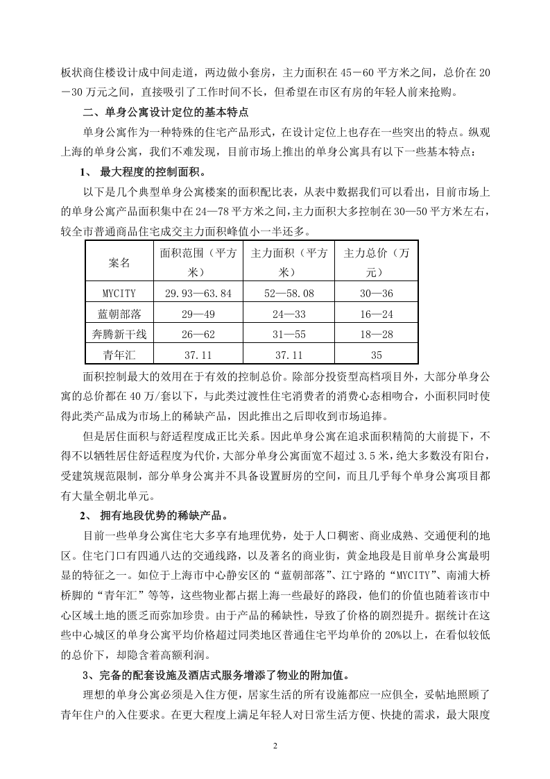 上海市单身公寓市场调查报告.doc 第2页