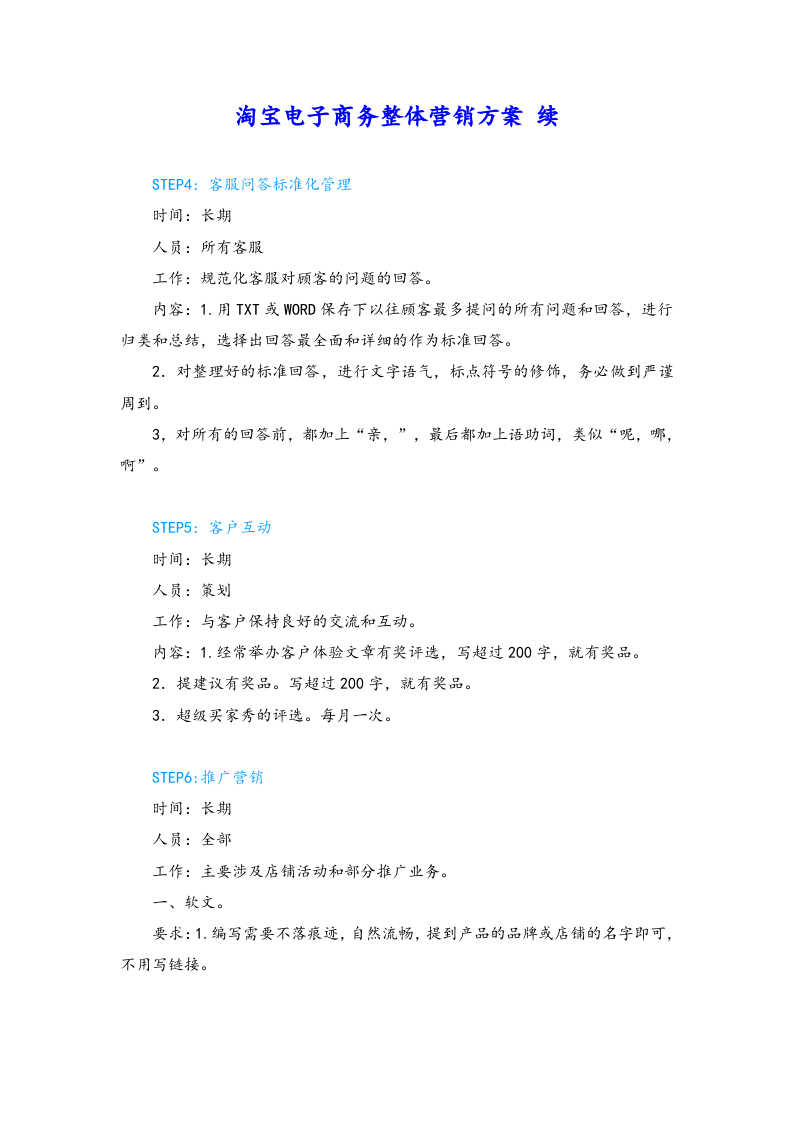 06-【标准制度】淘宝电子商务整体营销方案.doc 第5页