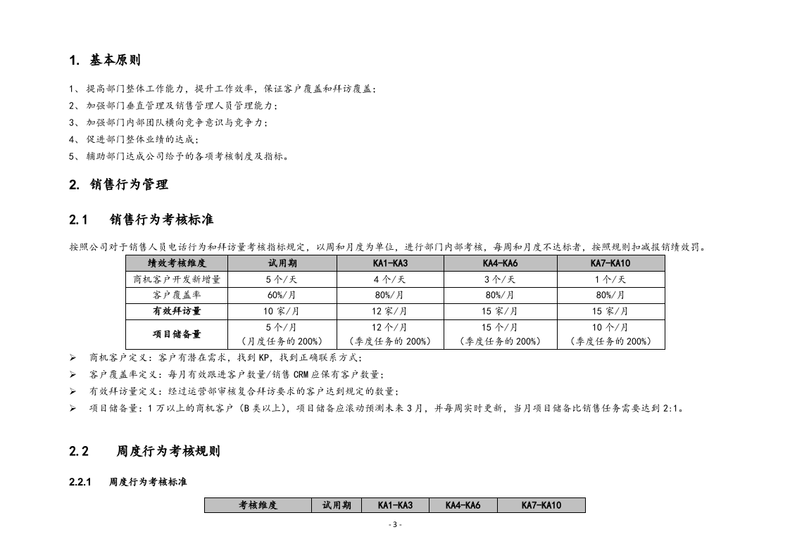 18-【行业案例】XX（北京）公司销售日常工作管理规范.doc 第3页
