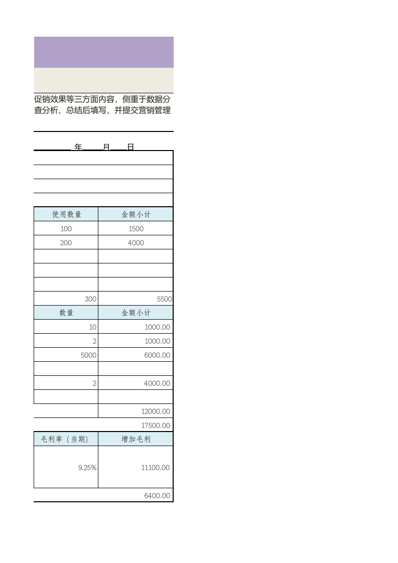 促销活动分析表2.xls 第3页