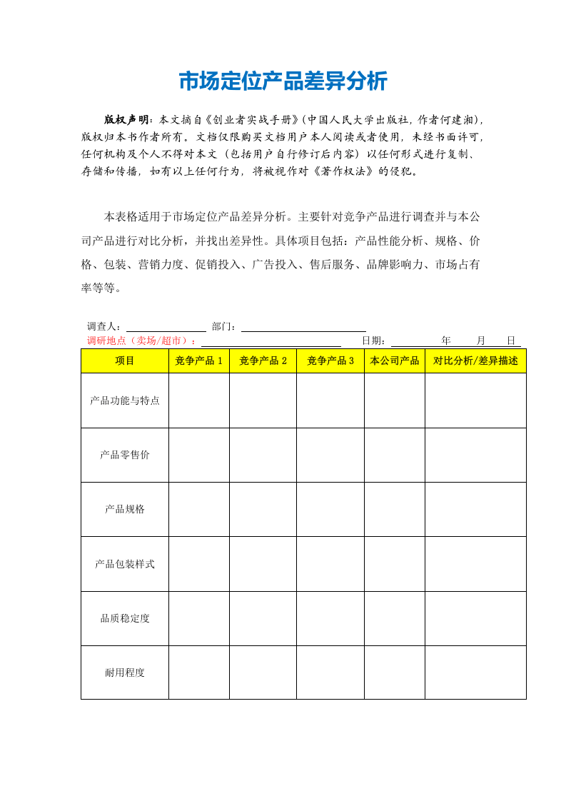 市场定位产品差异分析.doc 第2页