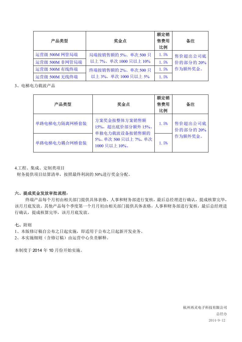 电子科技有限公司 业务人员销售提成方案.doc 第2页