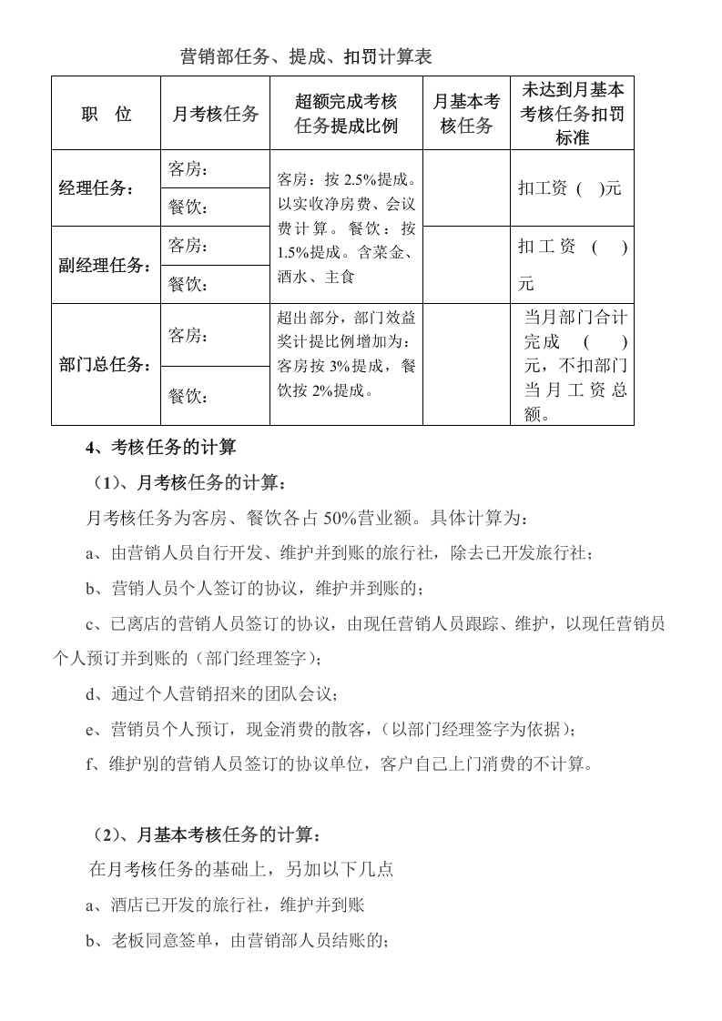 酒店全员营销方案及提成标准.doc 第2页