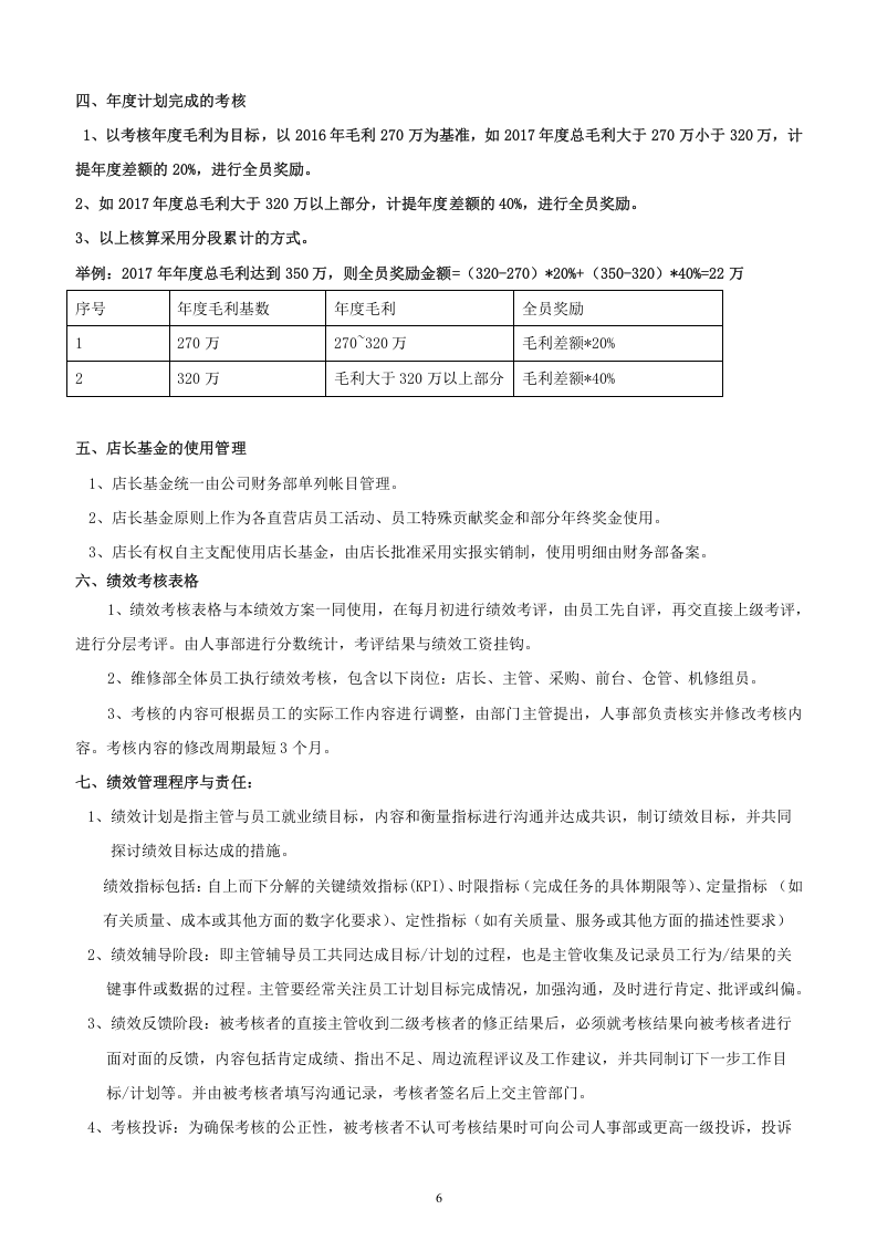 汽车维修绩效提成方案.doc 第6页