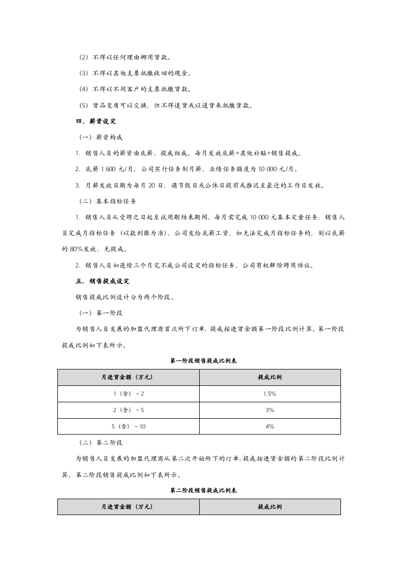 装饰材料销售人员提成方案.docx 第2页