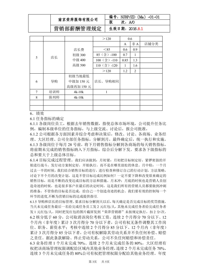 营销部薪酬管理规定.doc 第3页