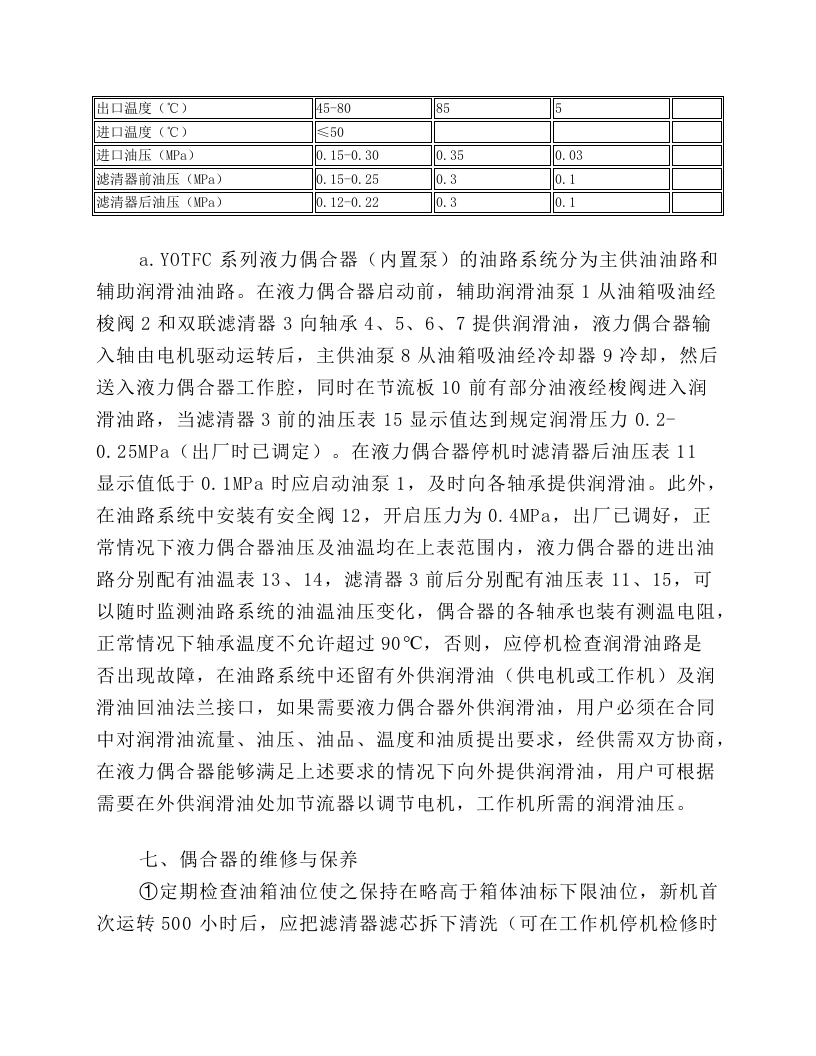 YOTFC系列调速型液力偶合器维护规程.docx 第5页