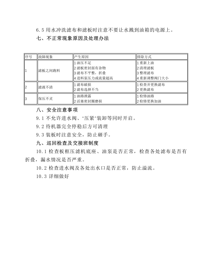 板框式压滤机岗位操作规程.docx 第3页