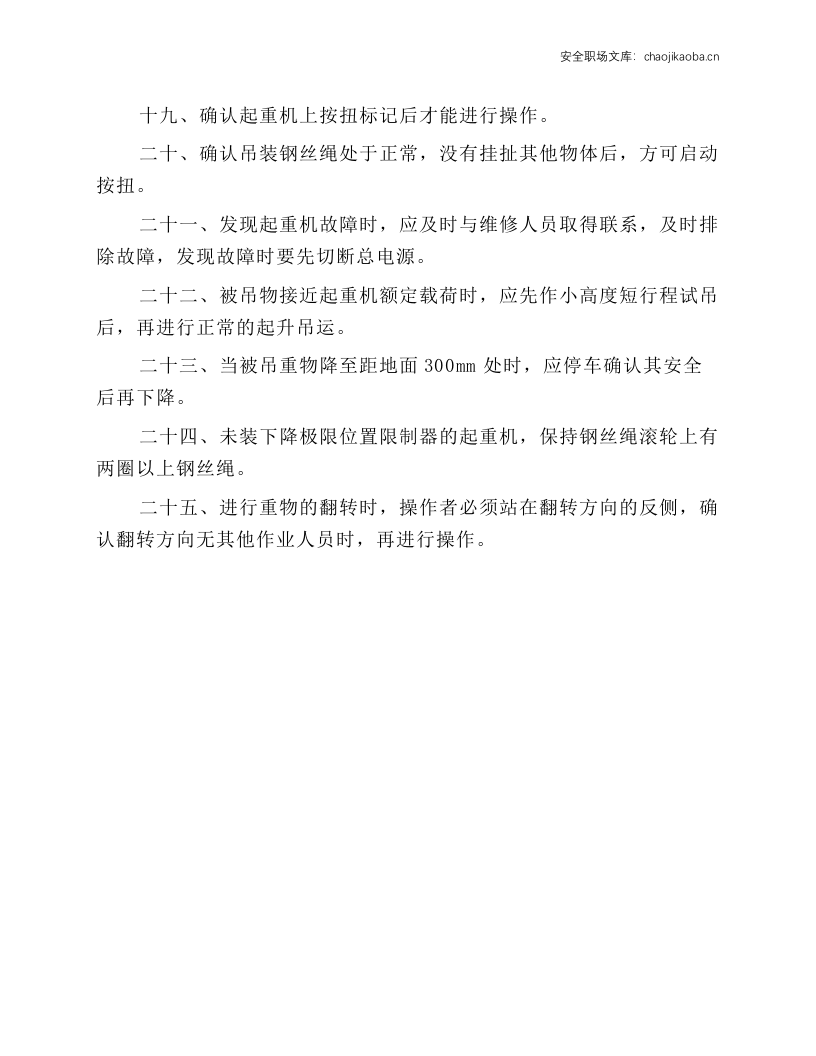 葫芦式类型起重机安全操作规程.docx 第2页