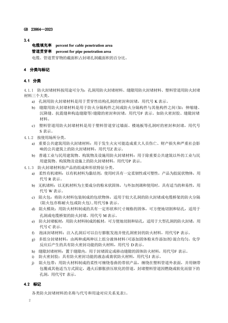 GB 23864-2023 防火封堵材料.pdf 第5页