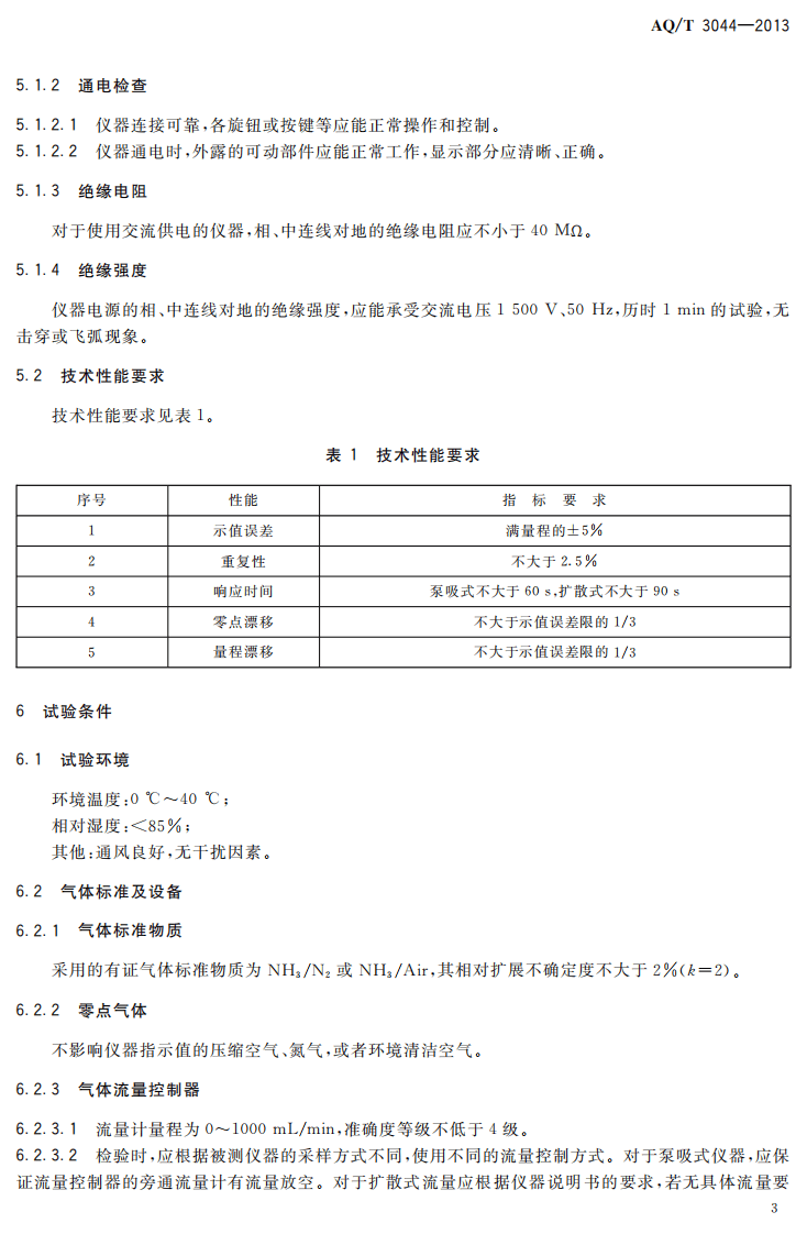 AQ T3044-2013氨气检测报警仪技术规范.pdf 第6页