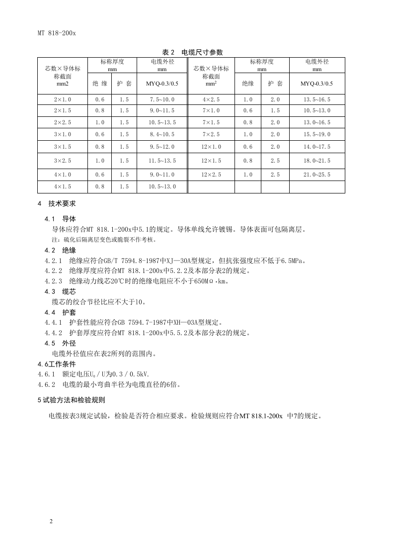 煤矿用电缆 第9部分额定电压0.30.5KV煤矿用移动轻型软电缆.doc 第6页
