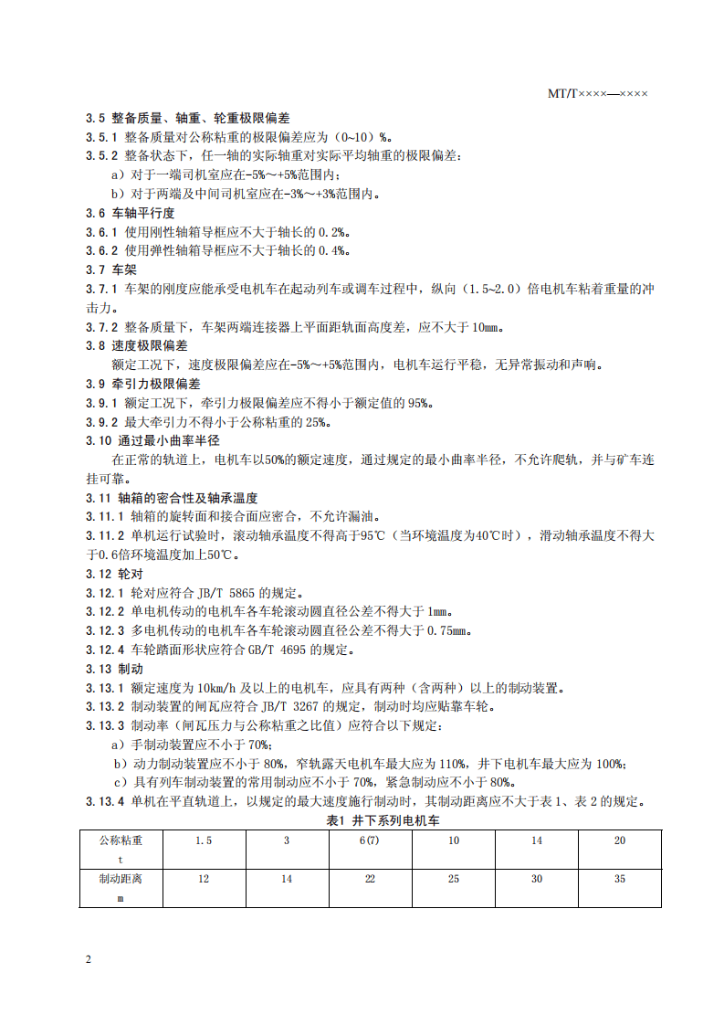 矿用窄轨架线式工矿电机车技术条件.pdf 第4页