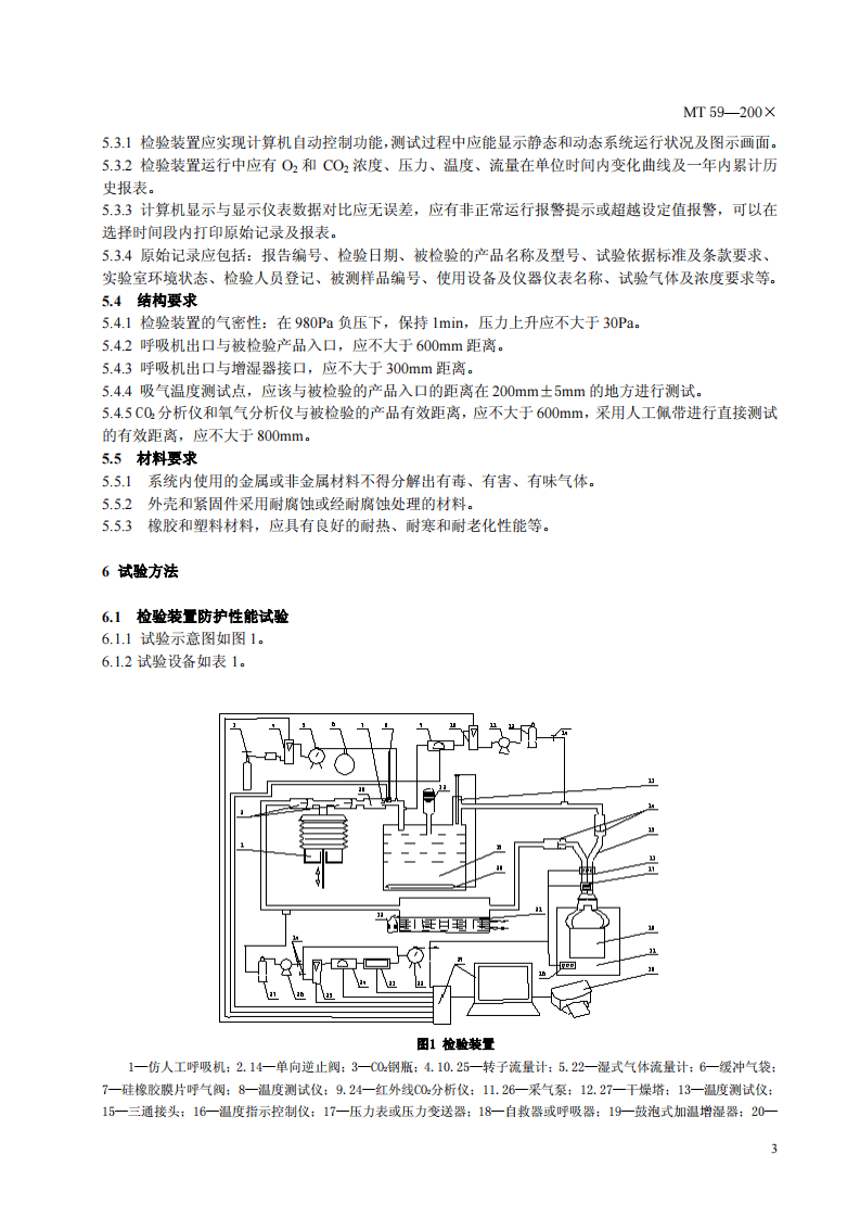 隔绝式化学氧自救器、压缩氧自救器、氧气呼吸器防护性能检验装置.pdf 第6页