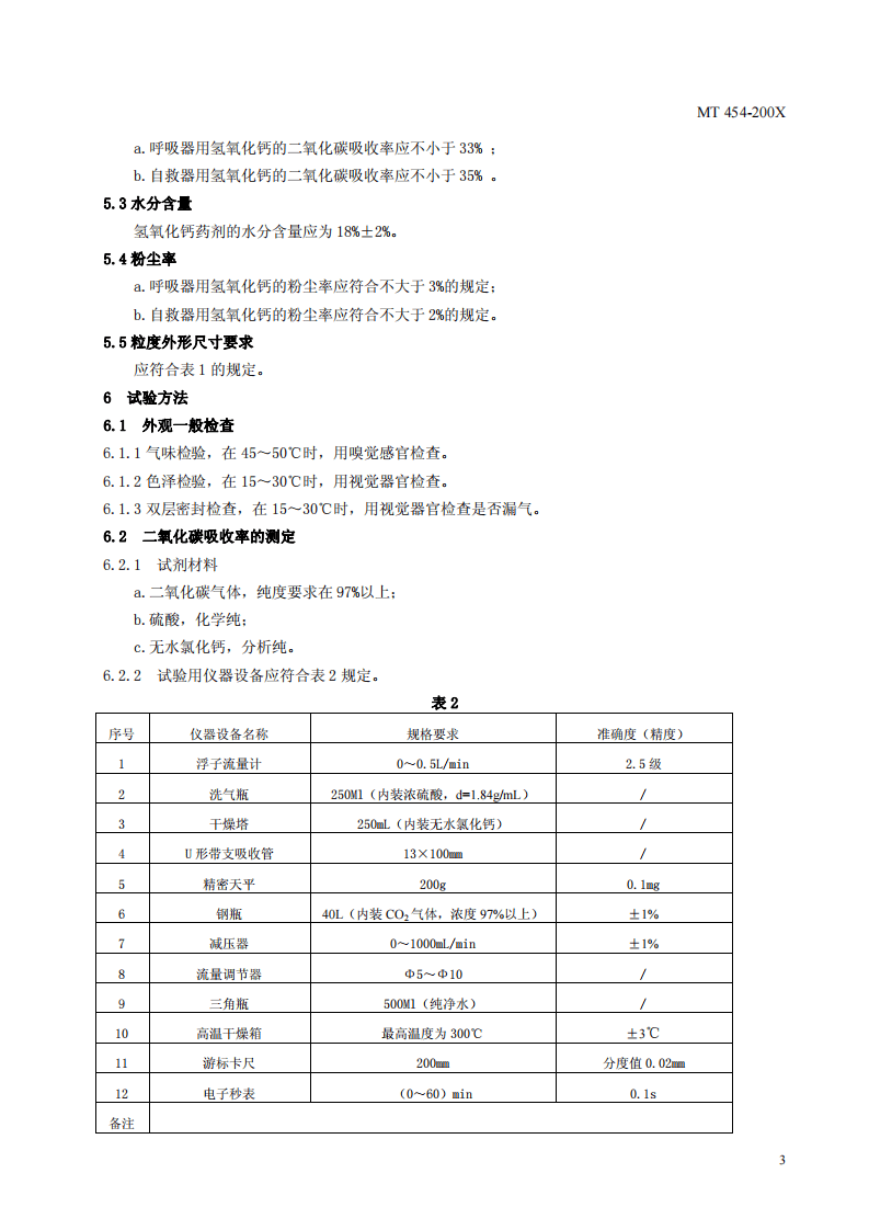 隔绝式氧气呼吸器和自救器用氢氧化钙技术条件.pdf 第6页