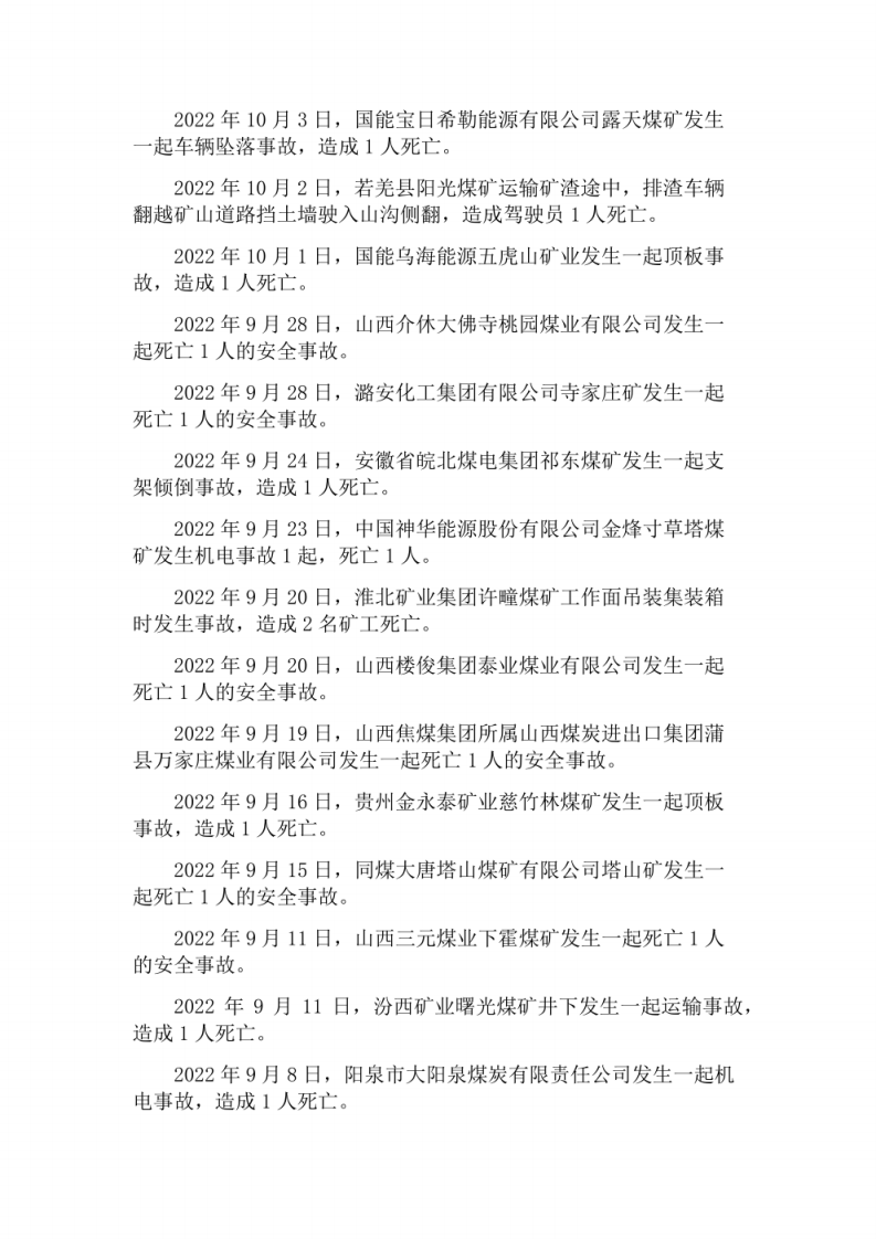 2022年煤矿安全事故统计汇编.pdf 第2页