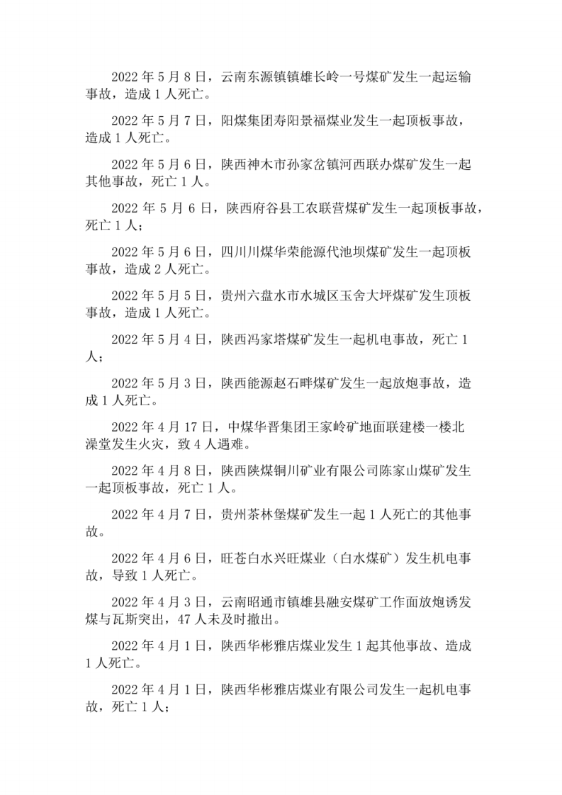 2022年煤矿安全事故统计汇编.pdf 第6页