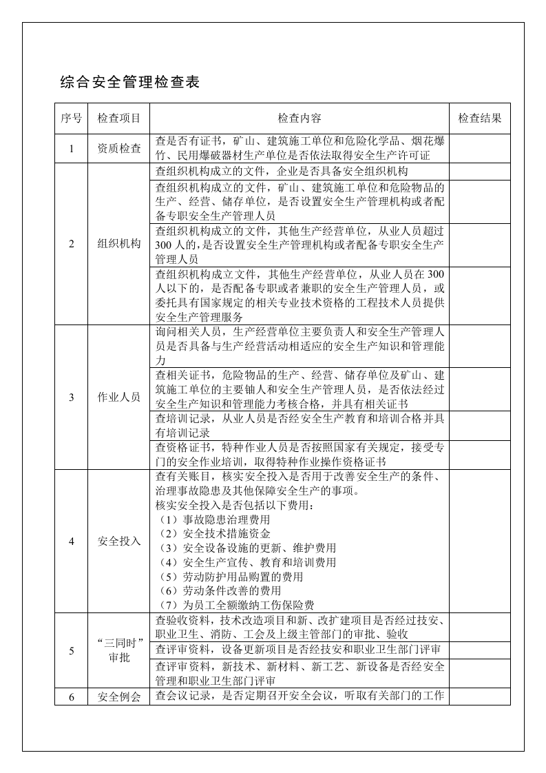 最全安全检查表汇编（380页）.docx 第6页