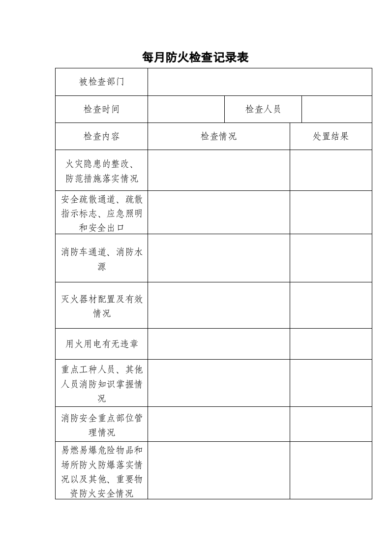 消防档案资料相关表格记录.docx 第3页