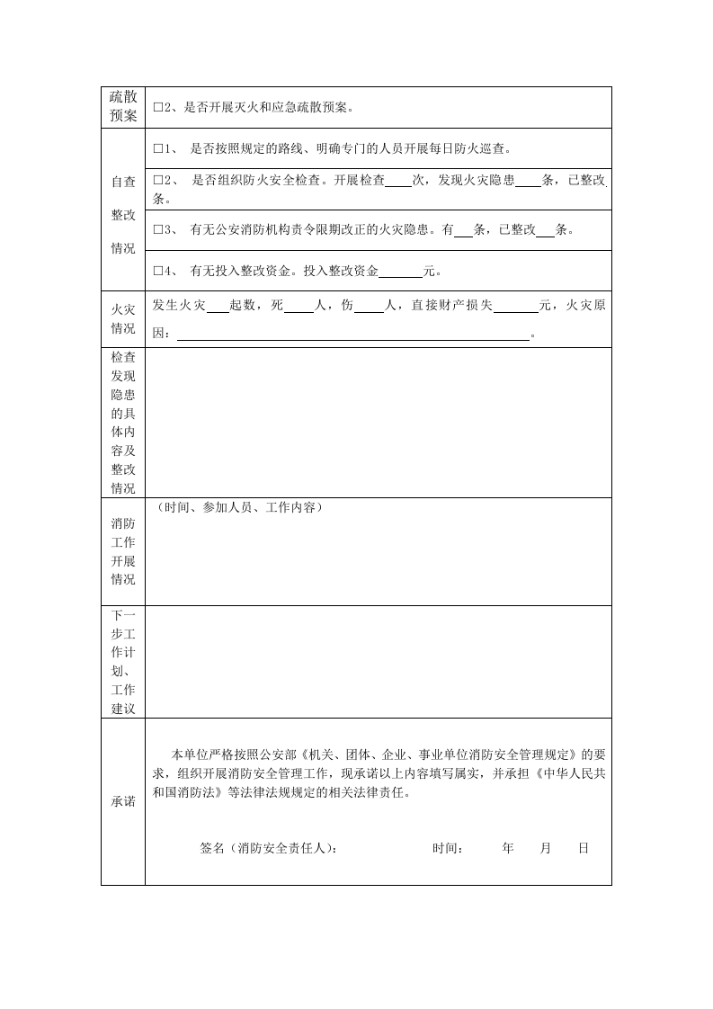 消防工作情况月报表.docx 第2页
