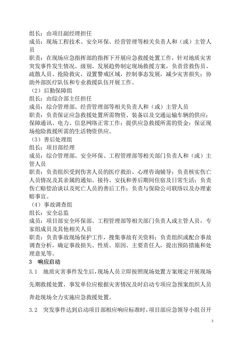 工程项目地质灾害应急预案模板.docx 第5页