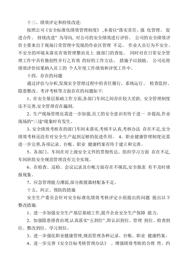 安全生产标准化绩效考核评定报告.docx 第4页