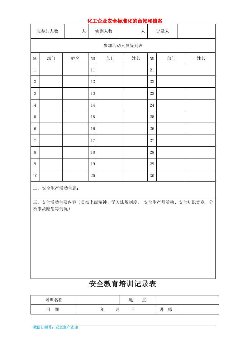 化工企业安全标准化档案、台帐、表格.docx 第5页