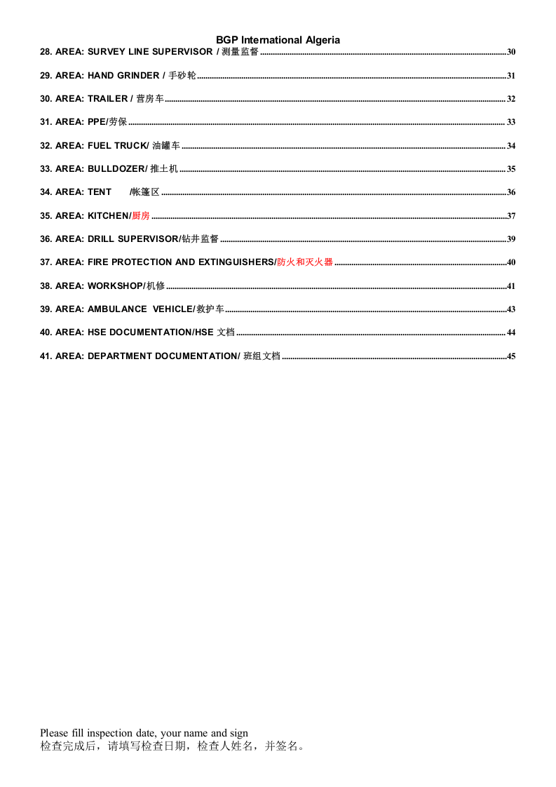 壳牌EHS检查表(中英文).docx 第2页