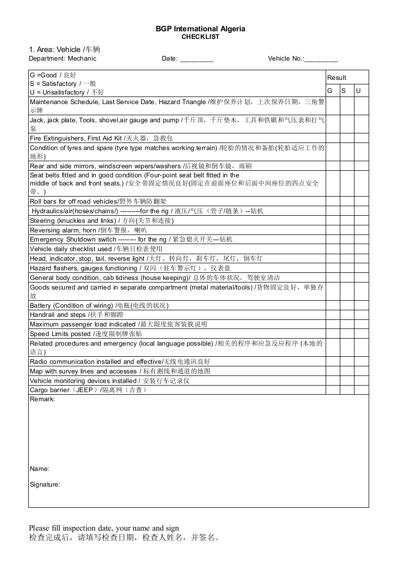 壳牌EHS检查表(中英文).docx 第3页