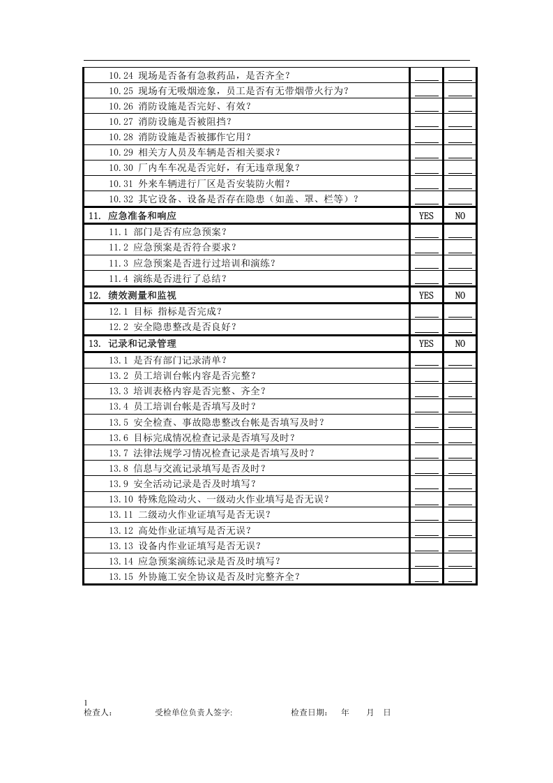 职业健康安全管理体系检查表.docx 第3页
