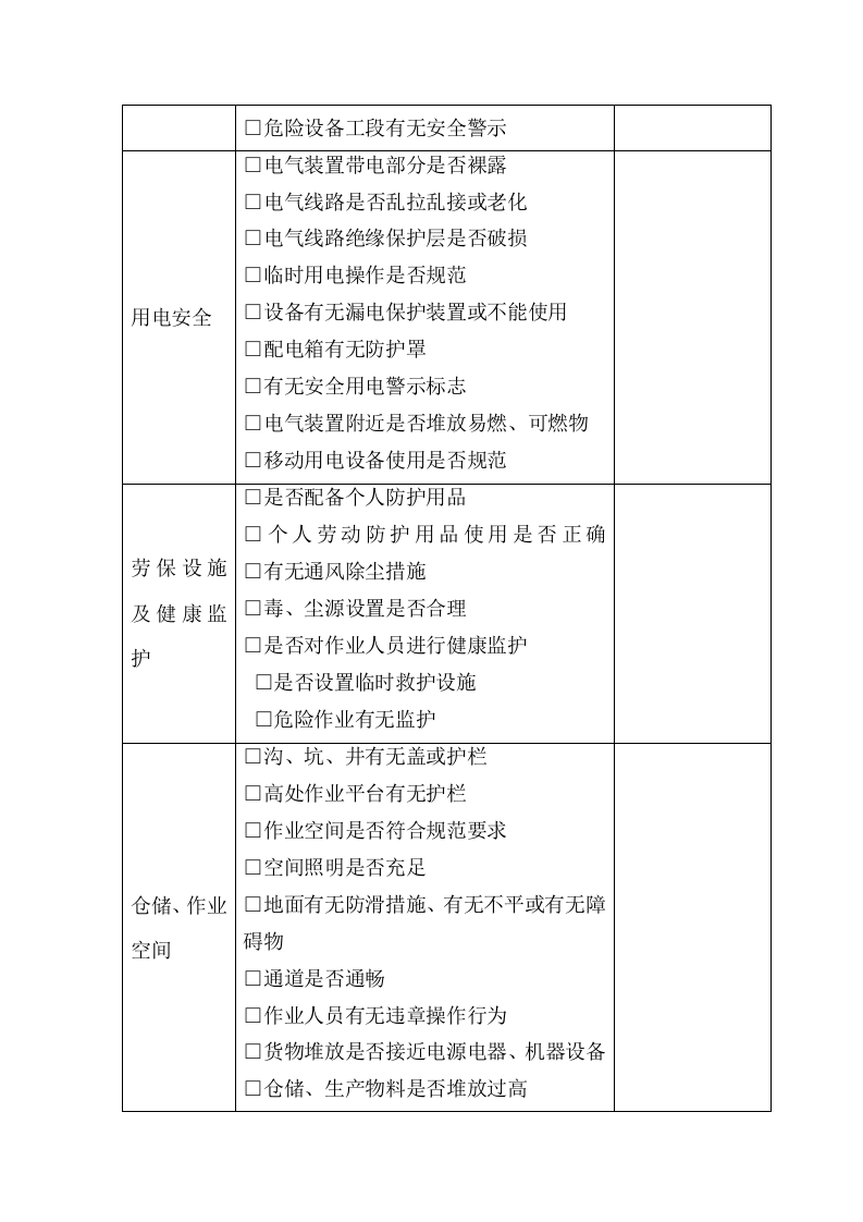 日常安全生产检查记录表1.docx 第2页