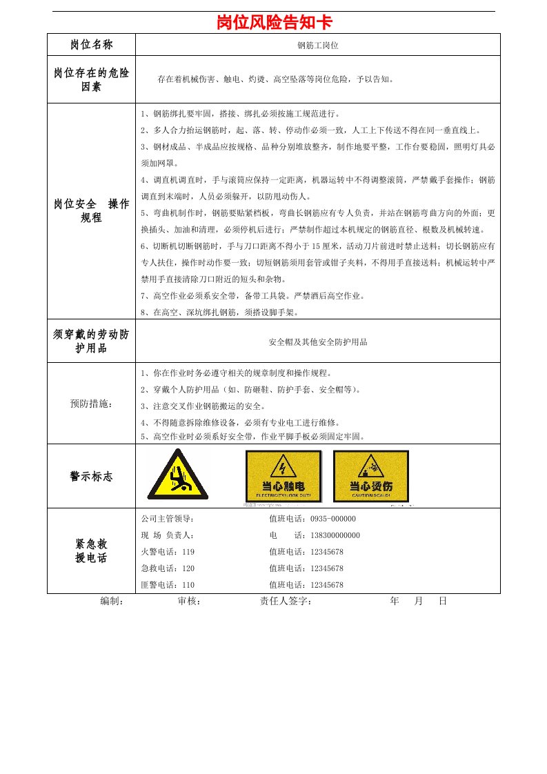 施工岗位风险告知卡(改).docx 第3页