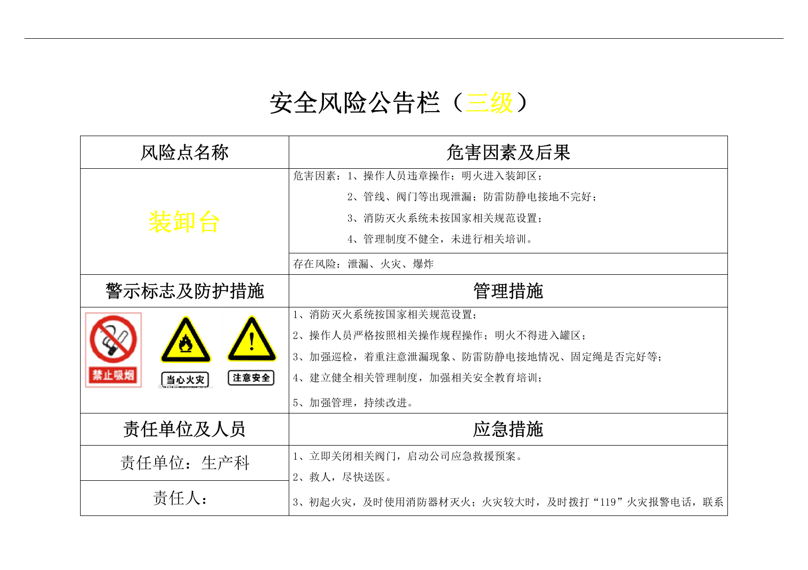 企业安全风险公告栏(告知牌).docx 第2页
