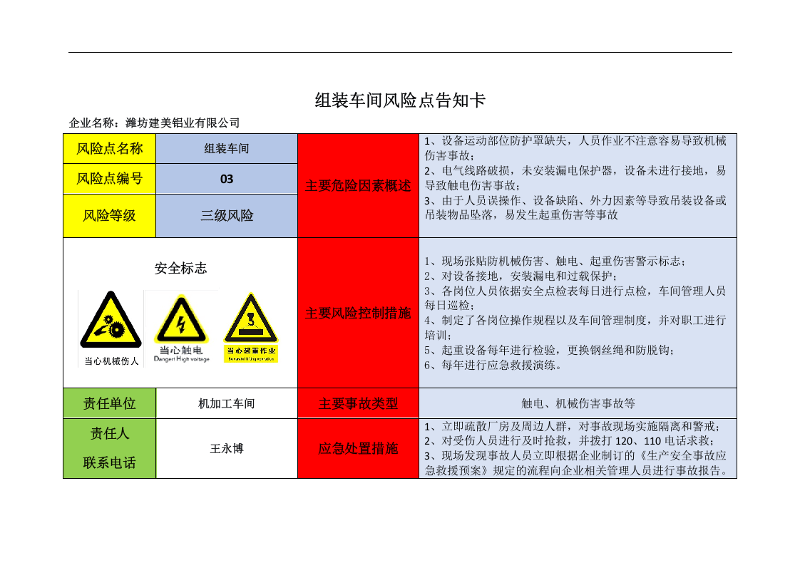 风险点告知卡（成品车间）丨11页.docx 第3页