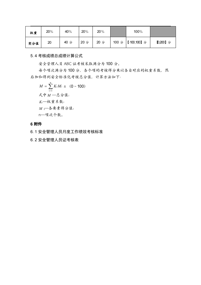 安全管理人员月度工作绩效考核标准.docx 第5页