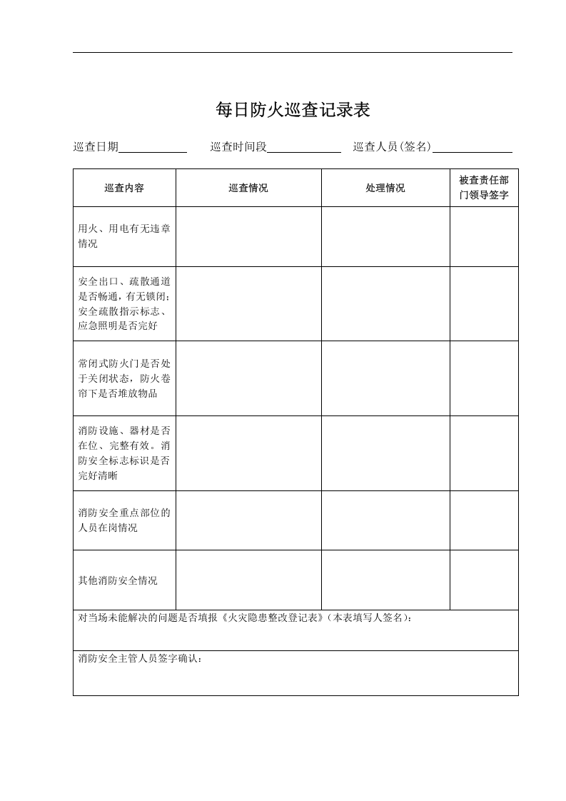 每日防火巡查记录.docx 第2页