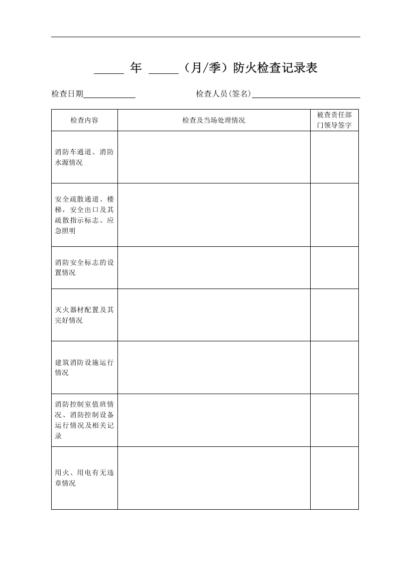 防火检查记录本.docx 第2页