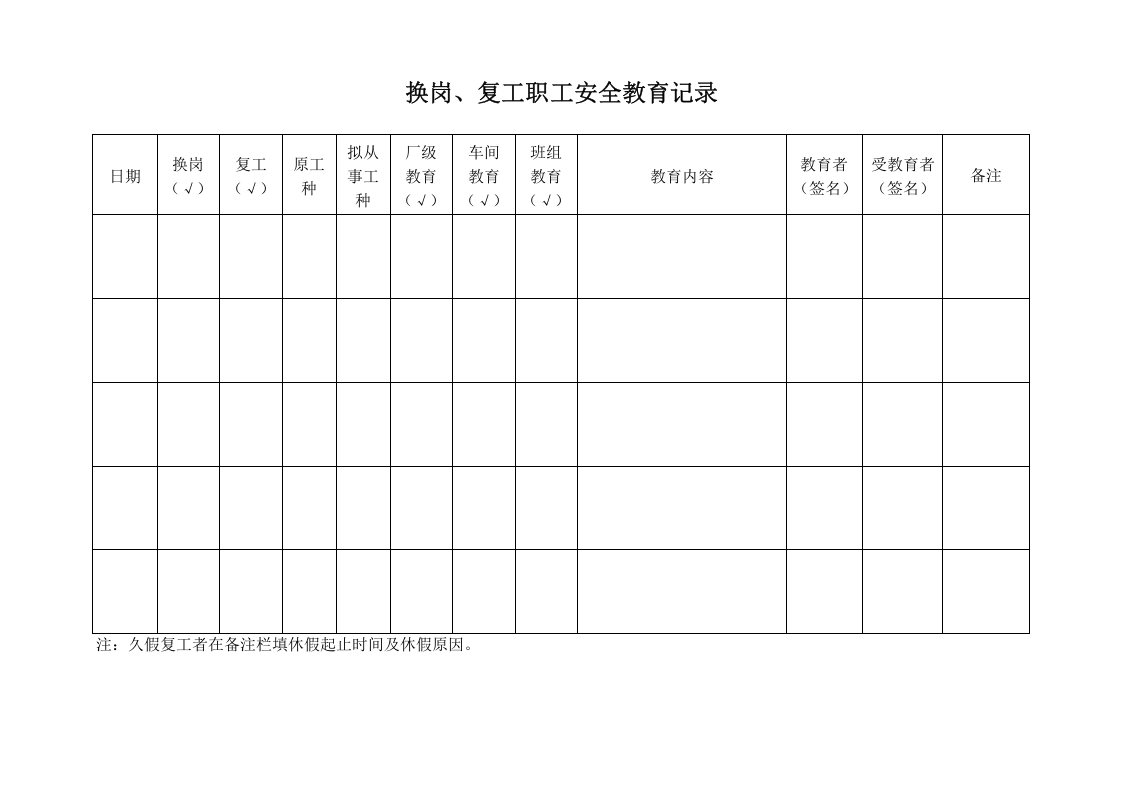 三级安全培训教育表汇总.docx 第5页