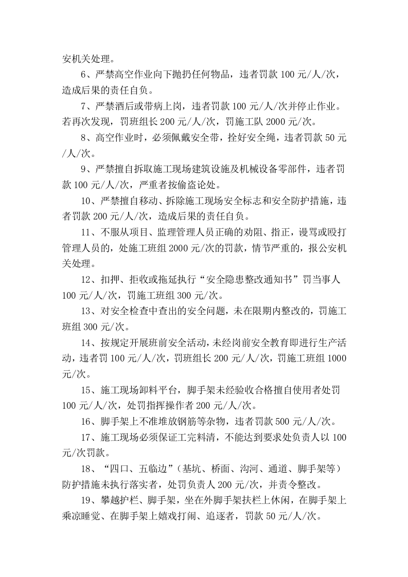 施工现场安全生产违章违规处罚细则丨06页.docx 第2页