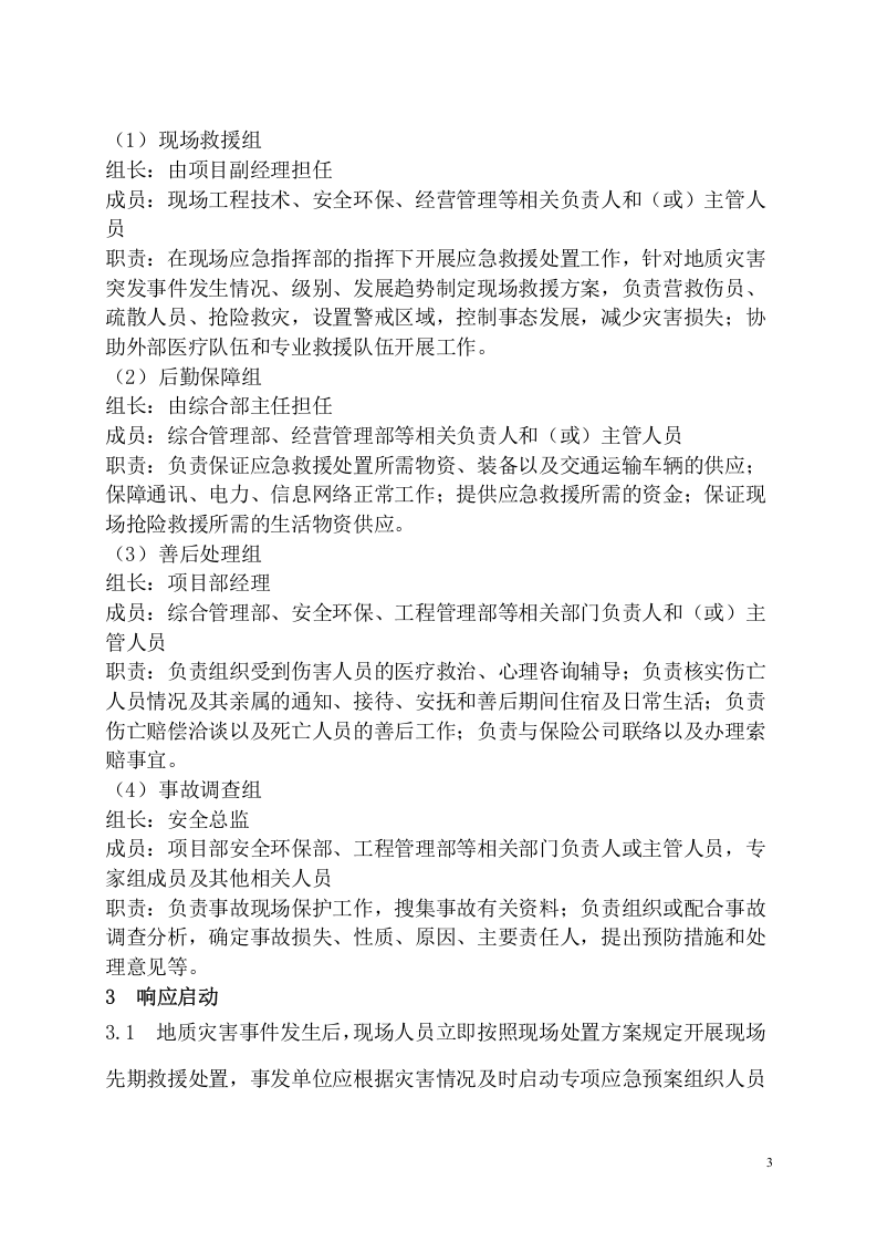 工程项目地质灾害应急预案模板.docx 第5页
